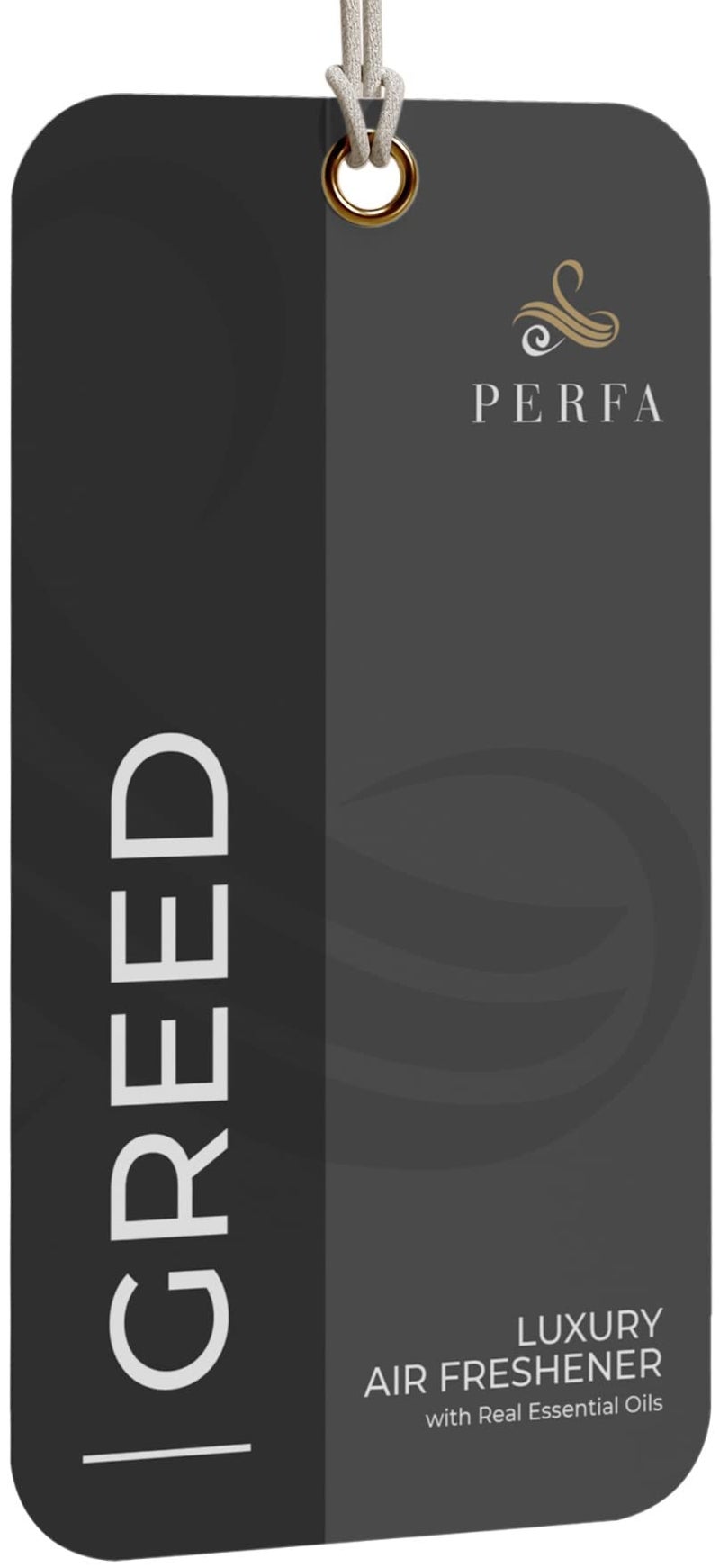 Perfa Greed Disposable Card Freshener for Men | Car Scents Air Freshener with Greed Fragrance | Strong Car Perfume Air Freshener with Odour Eliminating Technology | Greed by Perfa - Image 1